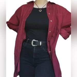 90s corduroy button-down